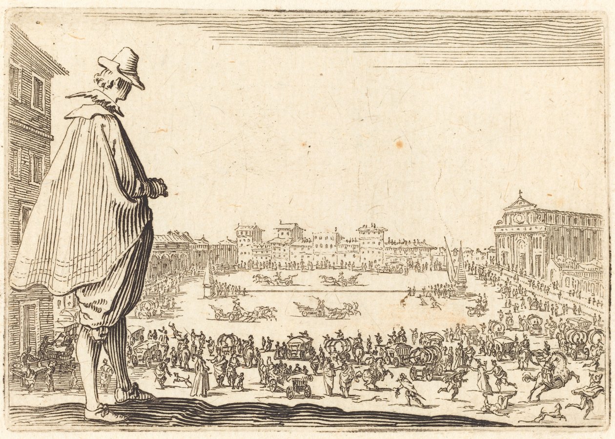 Piazza Santa Maria Novella, Florenz, ca. 1622 von Jacques Callot