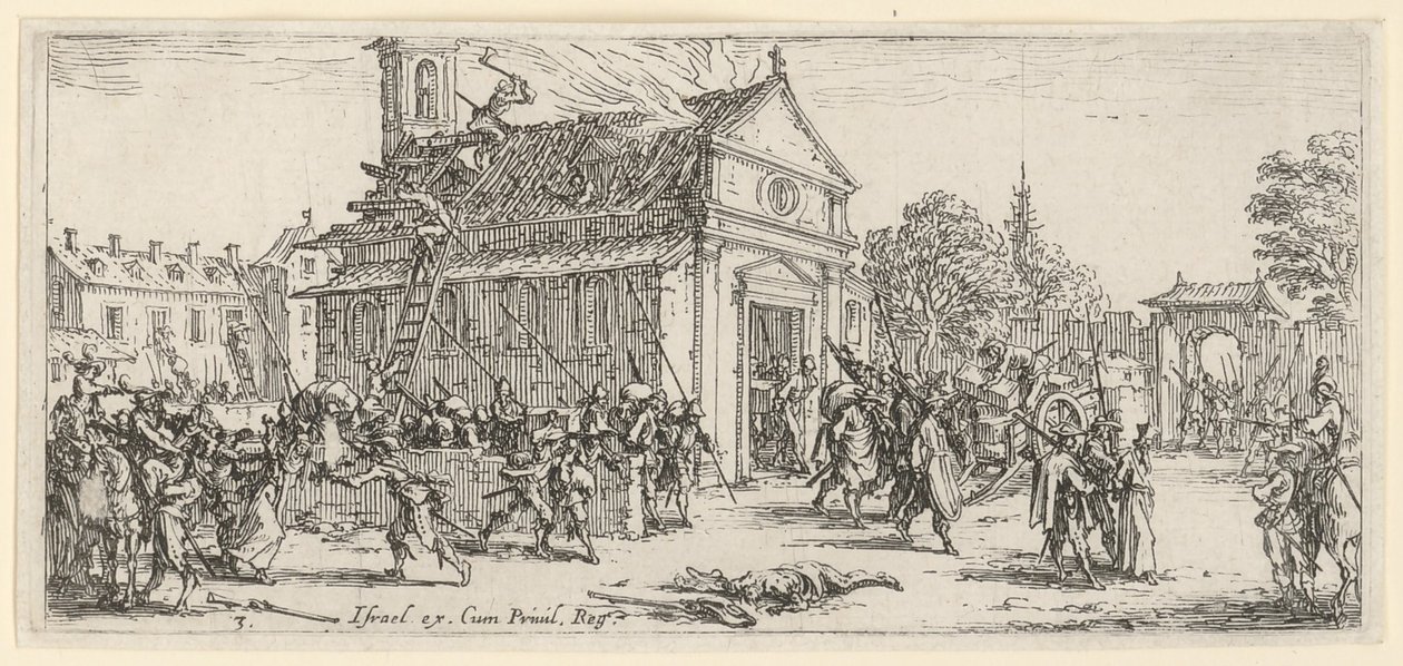 Plünderung eines Klosters von Jacques Callot