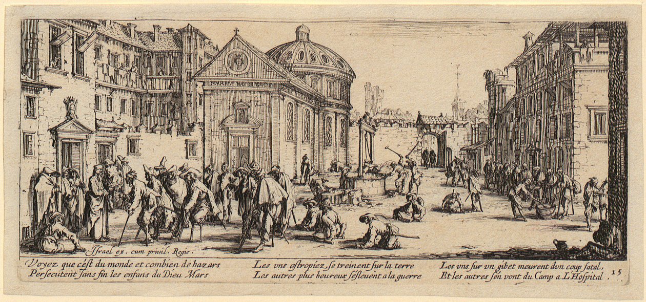Spital, Blatt 15 der Folge "Die Grauen des Krieges" von Jacques Callot