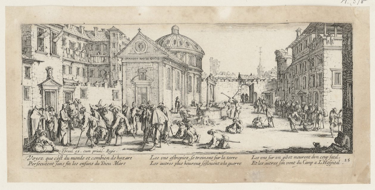 Spital, Blatt 15 der Folge "Grauen des Krieges" von Jacques Callot