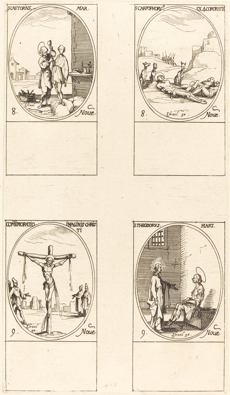 St. Castorius; St. Carpophorus & Die vier gekrönten Märtyrer; Gedenken an das Bild von Jacques Callot