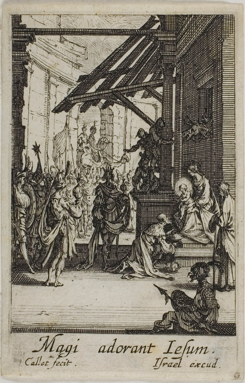 Die Anbetung der Könige, aus dem Leben der Jungfrau von Jacques Callot