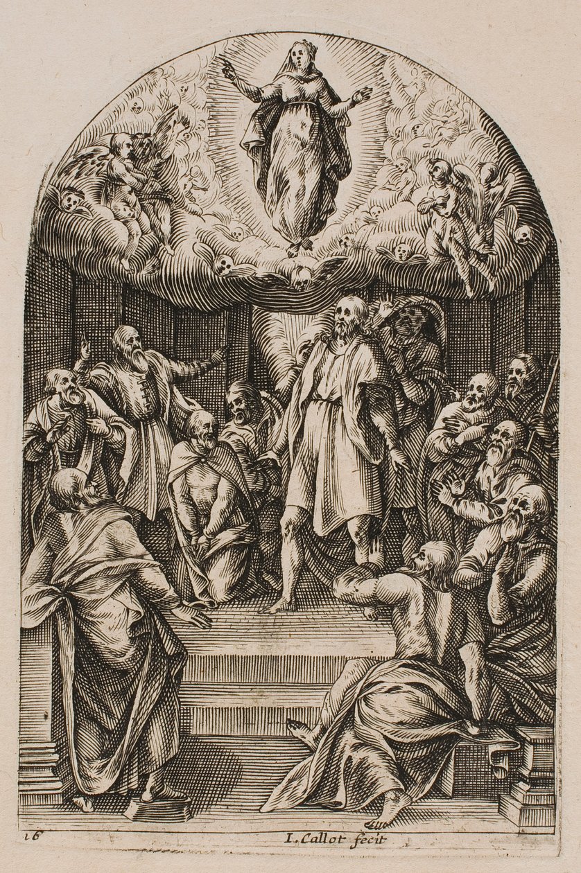 Die Himmelfahrt, aus der Serie „Bilder von Rom“ von Jacques Callot