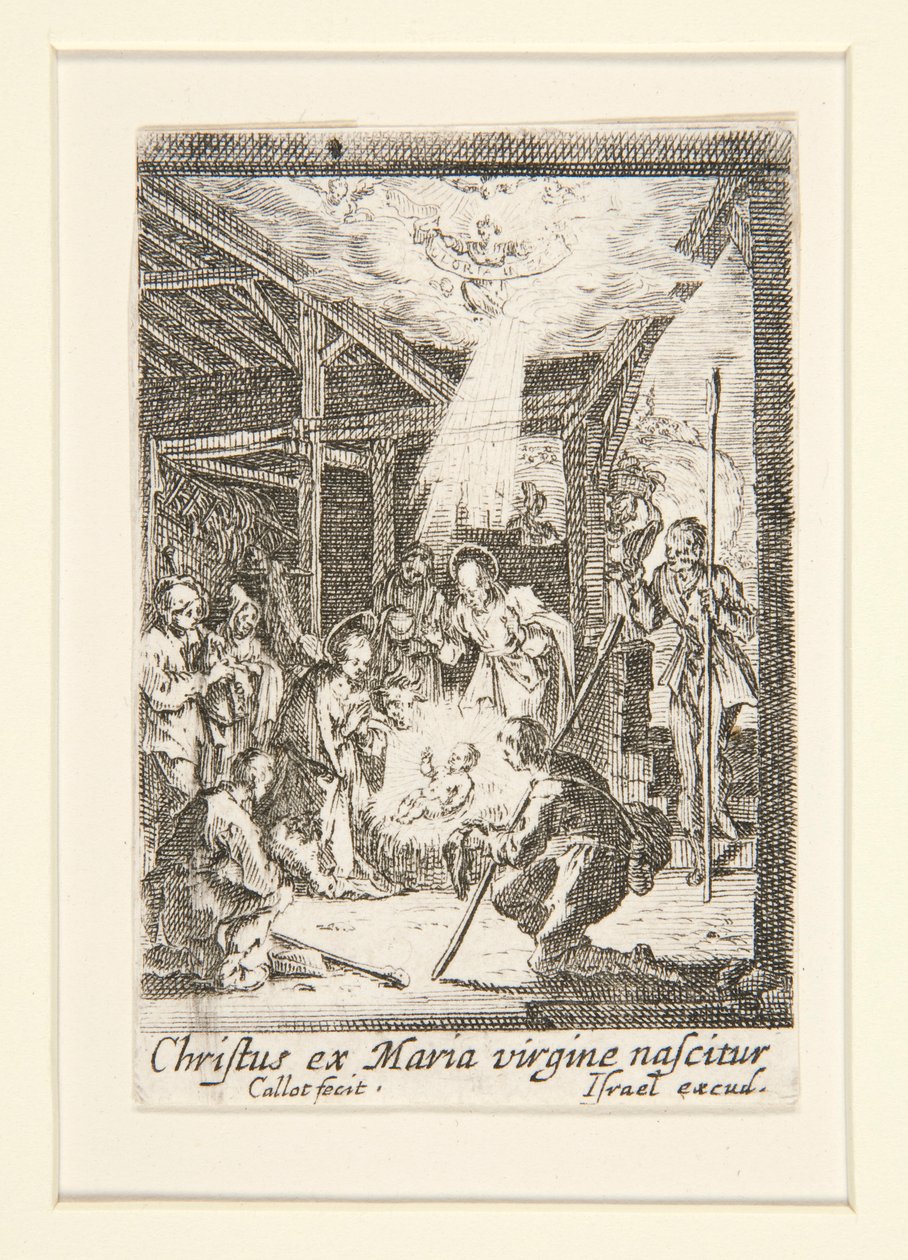 Die Geburt Christi, Nr. 7 aus Das Leben der Jungfrau von Jacques Callot