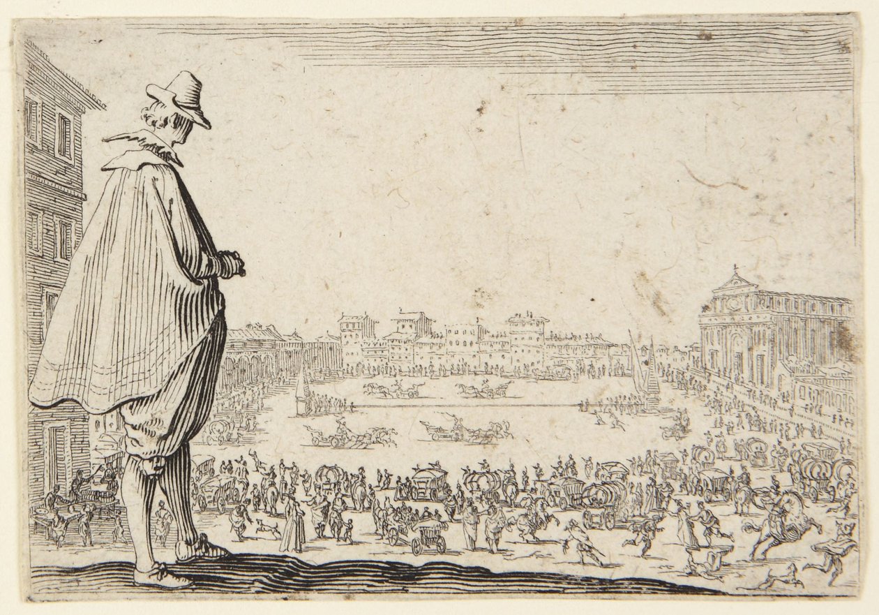 Das Wagenrennen auf dem Platz von Santa Maria Novella, Florenz von Jacques Callot