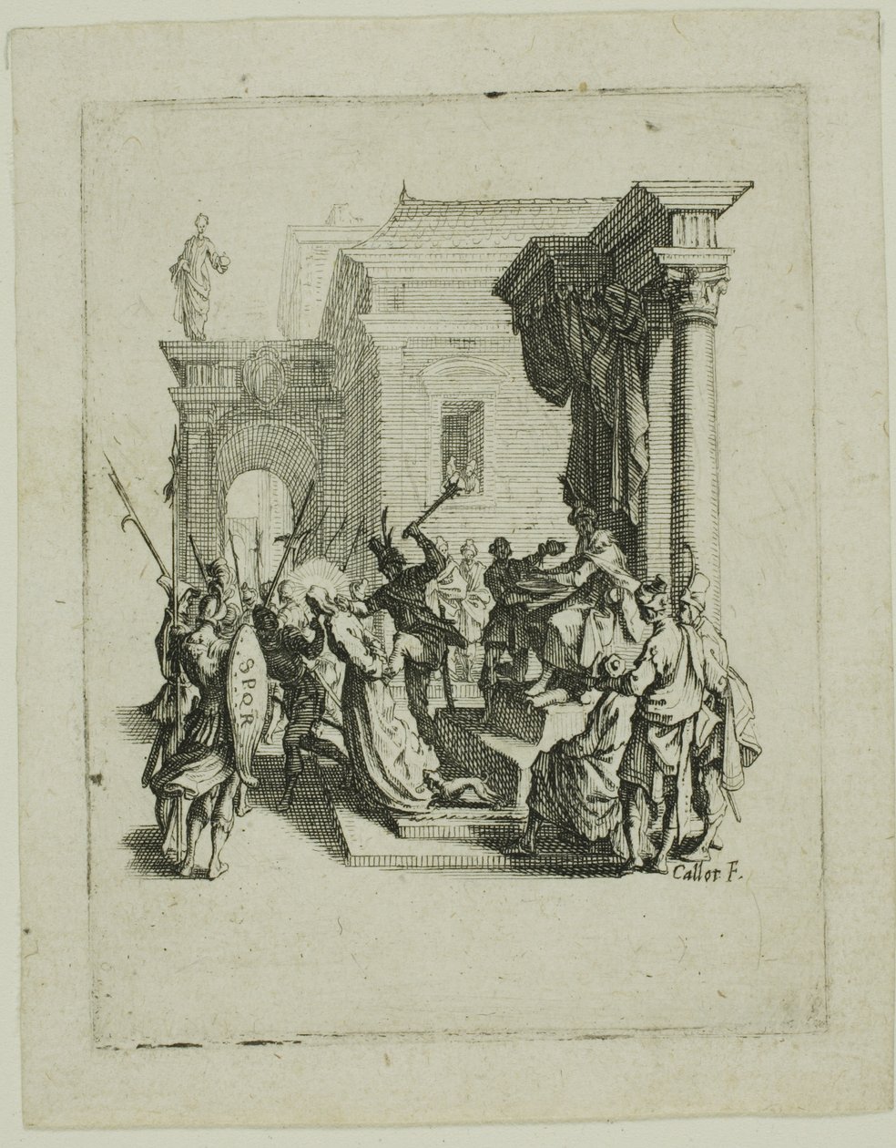Die Verurteilung zum Tode, aus Die Kleine Passion von Jacques Callot