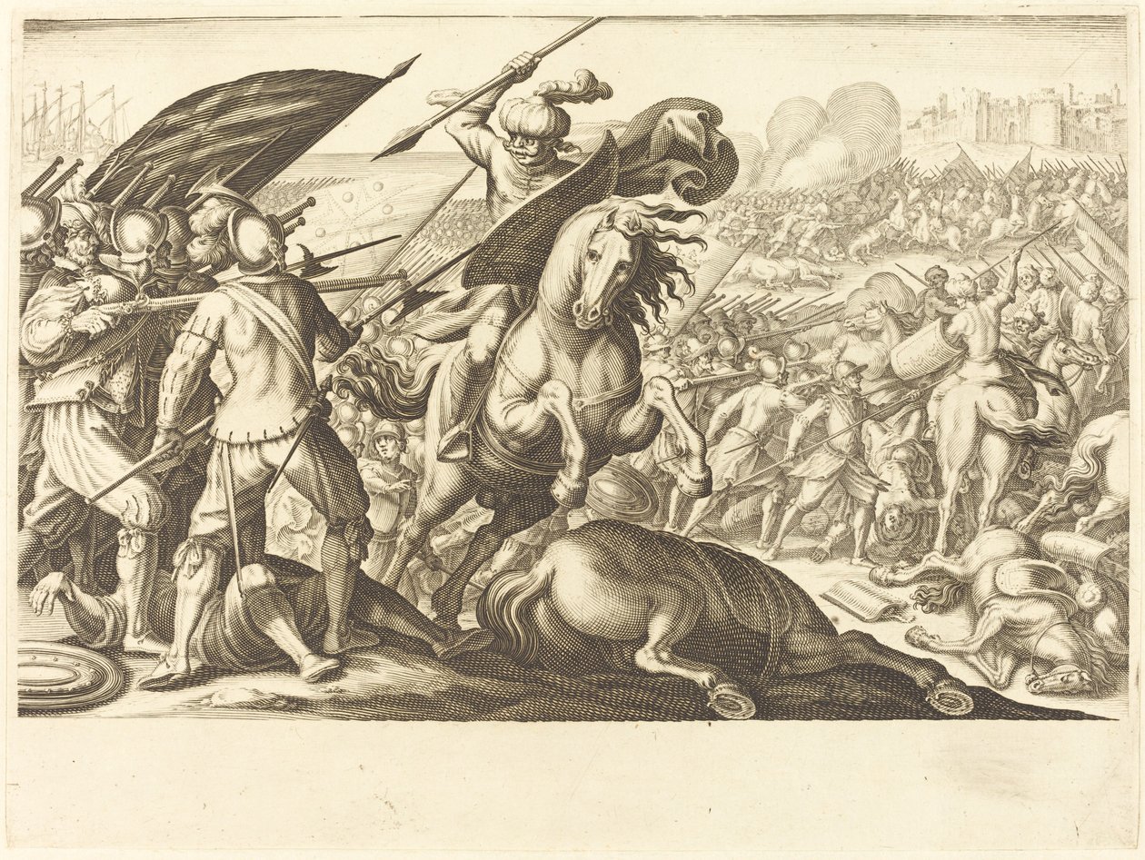 Die Niederlage der türkischen Kavallerie von Jacques Callot