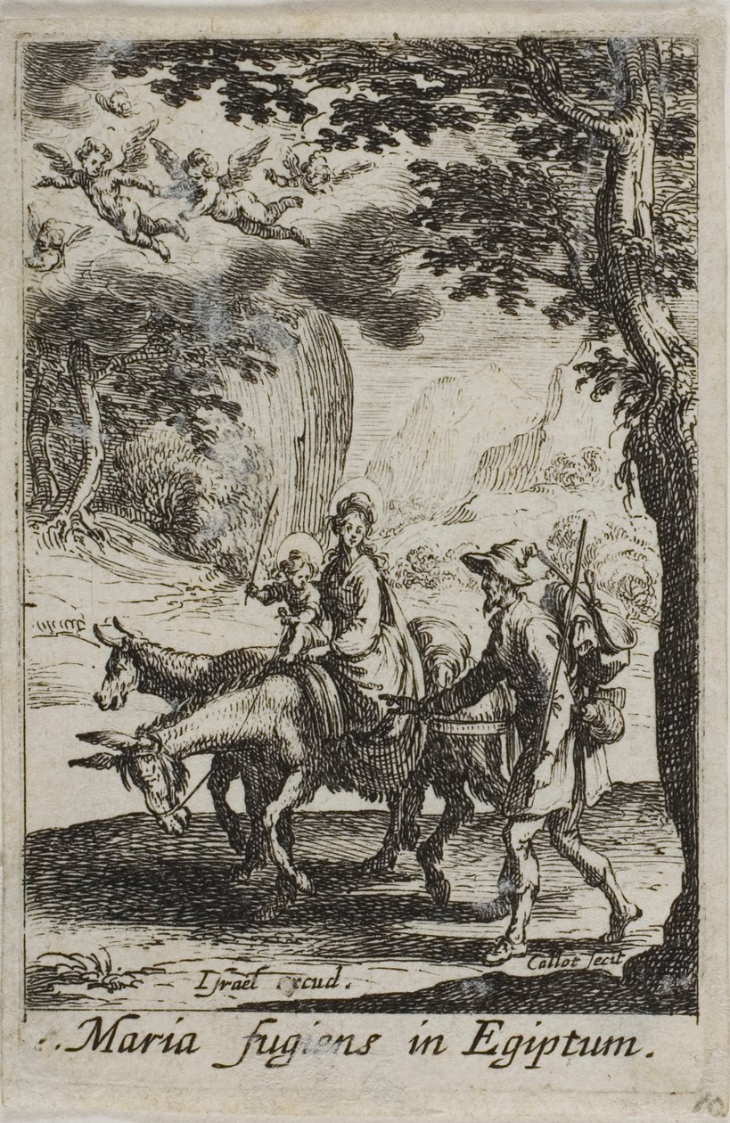 Die Flucht nach Ägypten, aus Das Leben der Jungfrau von Jacques Callot