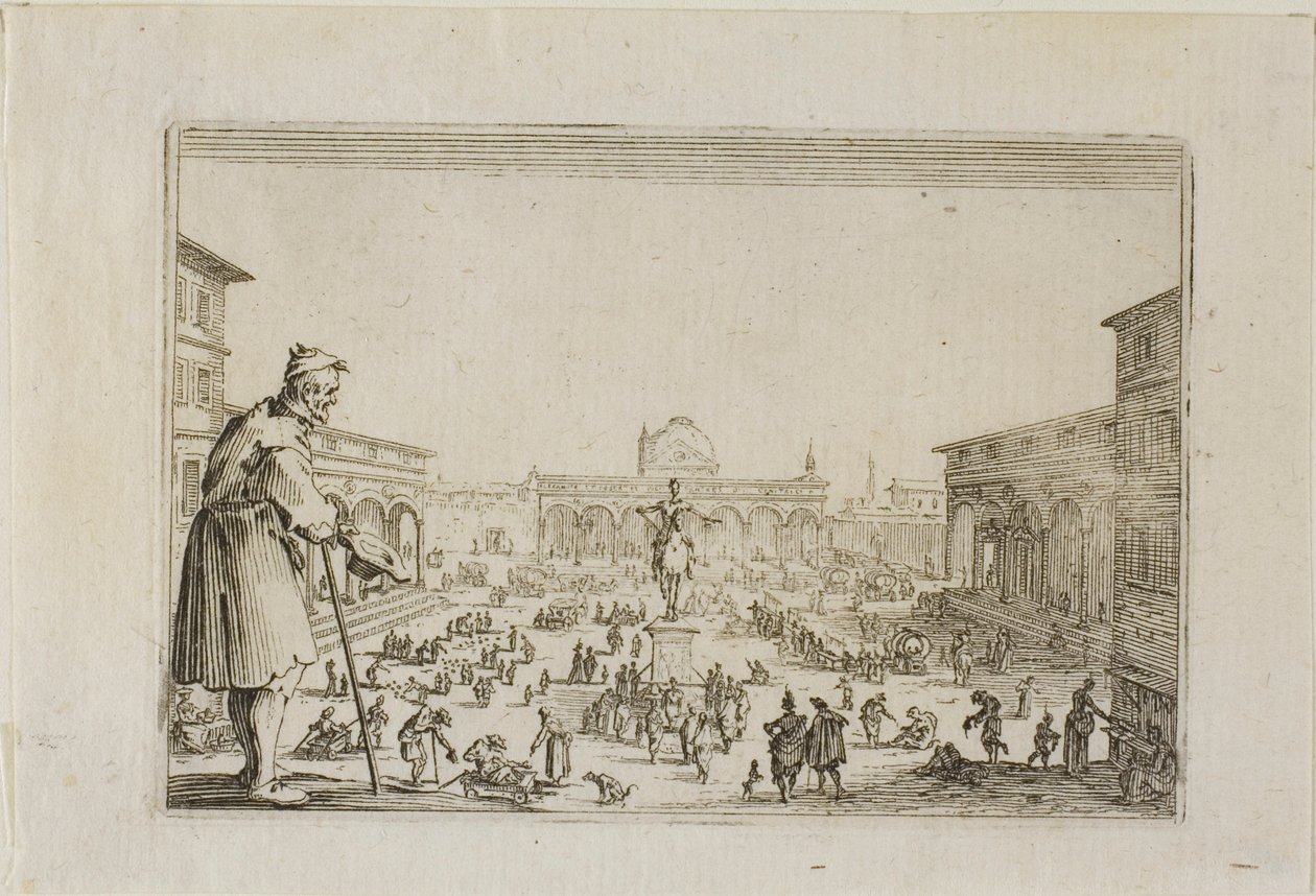 Der Marsch vom Palast der Verkündigung nach Florenz, aus Die Caprices von Jacques Callot