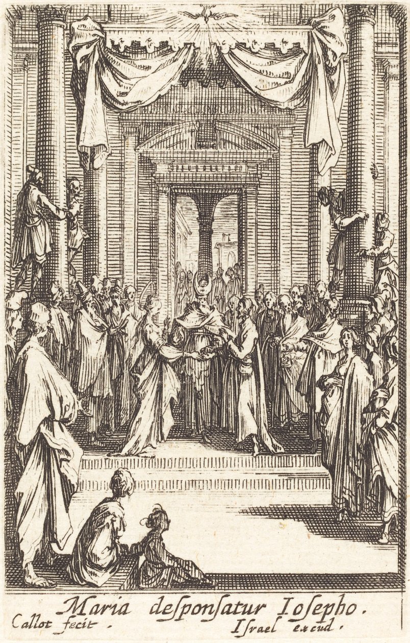 Die Hochzeit der Jungfrau, um oder nach 1630 von Jacques Callot