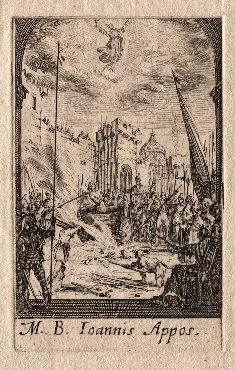 Das Martyrium der Apostel: Heiliger Johannes der Evangelist von Jacques Callot