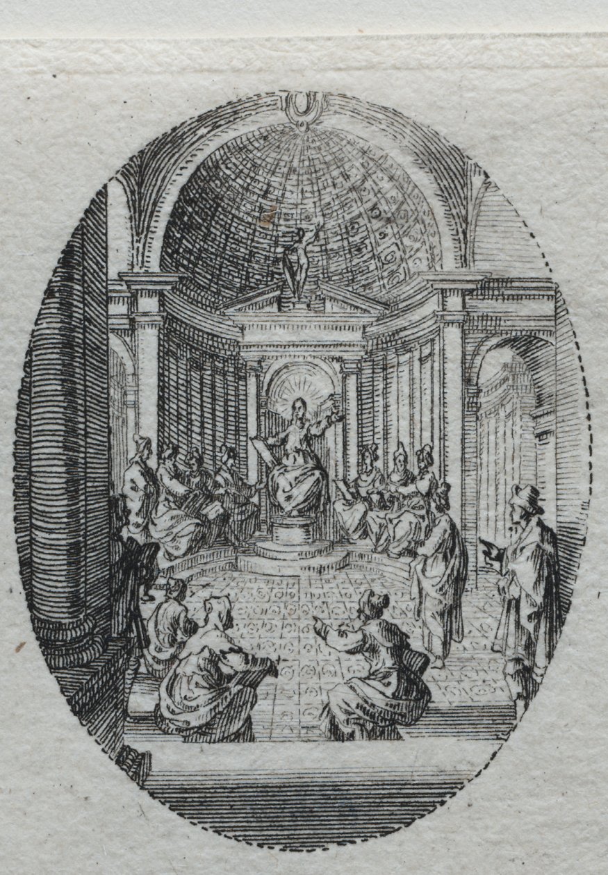 Die Geheimnisse der Passion: Christus im Tempel von Jacques Callot