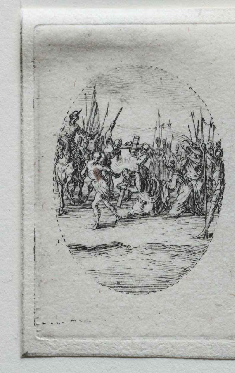 Die Geheimnisse der Passion: Das Tragen des Kreuzes von Jacques Callot