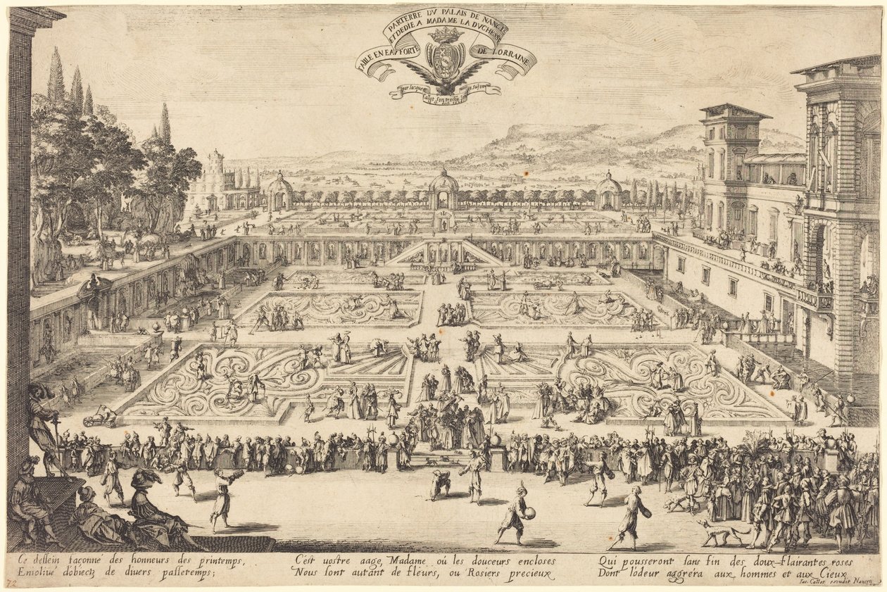 Die Palastgärten in Nancy von Jacques Callot