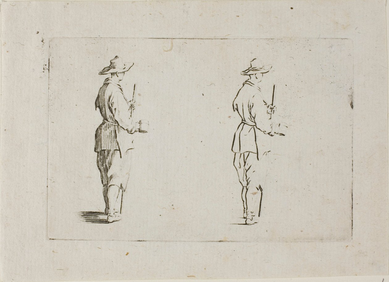 Der Bauer mit einem Kelch, aus Die Capricen von Jacques Callot