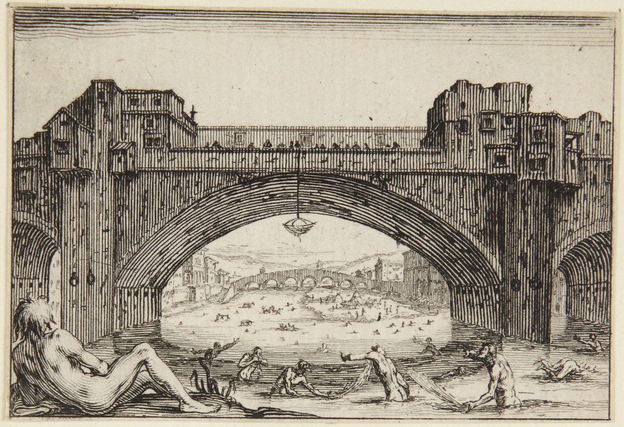Die Ponte-Vecchio, Florenz von Jacques Callot