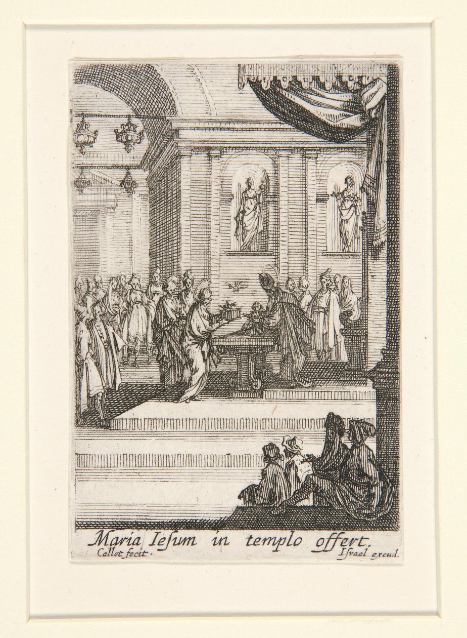 Die Darstellung Christi, Nr. 10 aus Das Leben der Jungfrau von Jacques Callot