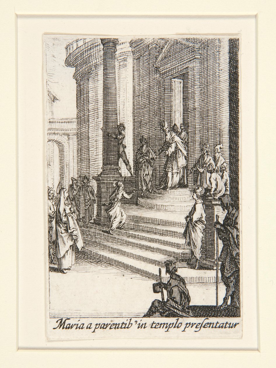 Die Darstellung der Jungfrau, Nr. 3 aus Das Leben der Jungfrau von Jacques Callot