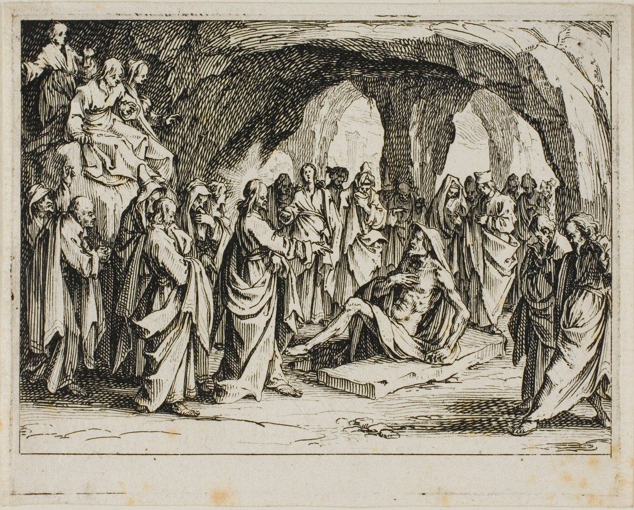 Die Auferstehung des Lazarus, aus dem Neuen Testament von Jacques Callot