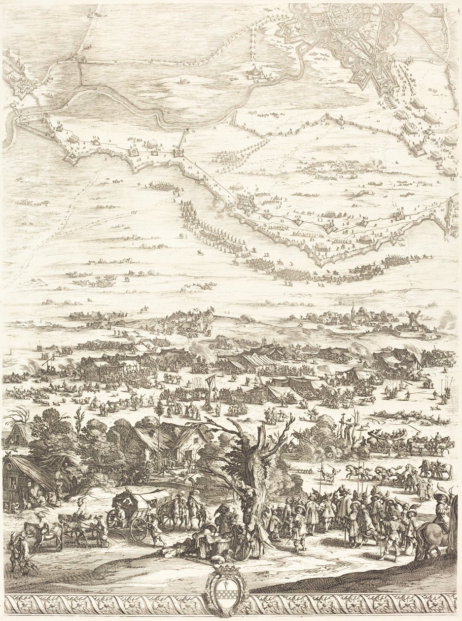Die Belagerung von Breda [Platte 5 von 6], 1627-1628 von Jacques Callot