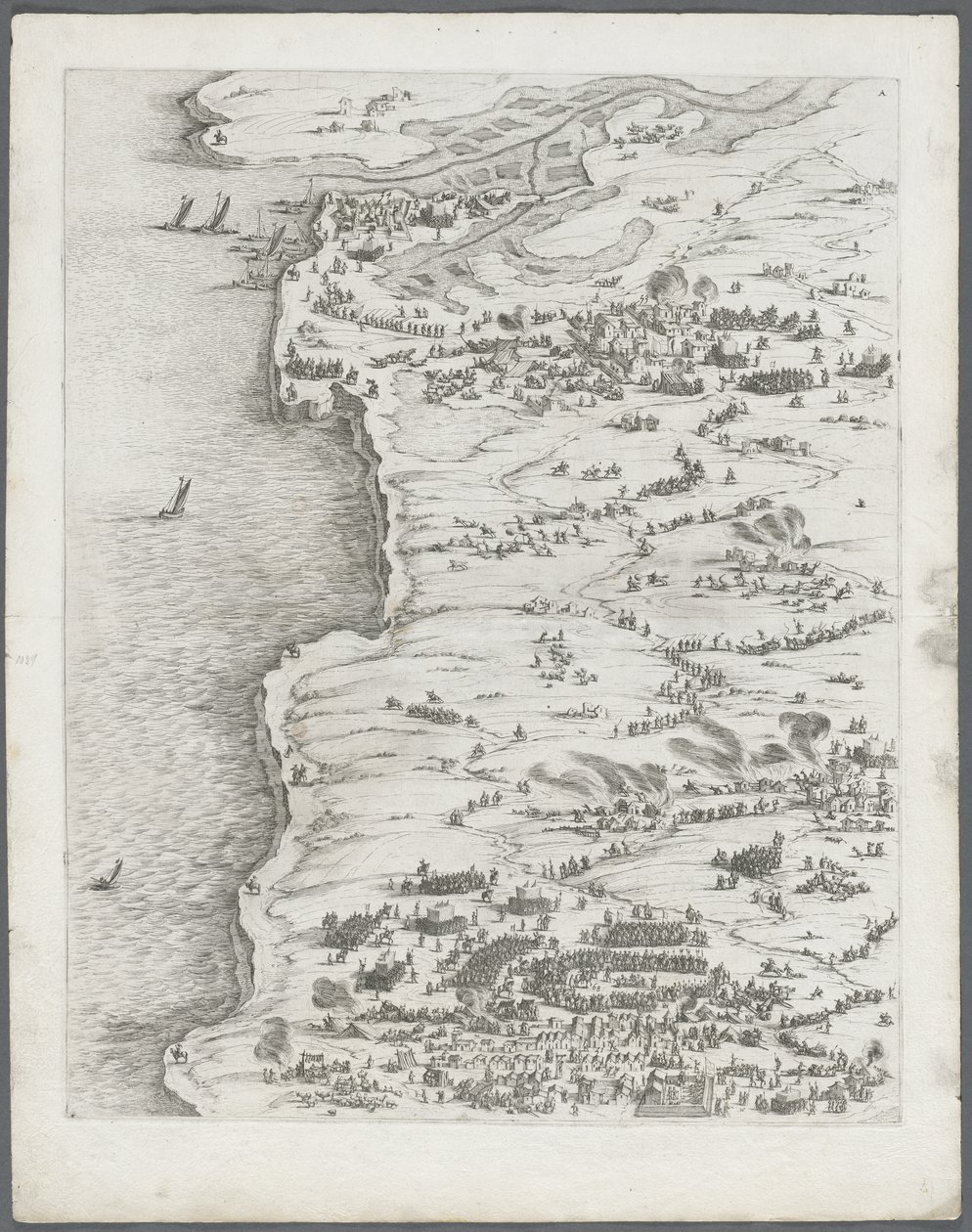 Die Belagerung von La Rochelle: Platte 5 von Jacques Callot