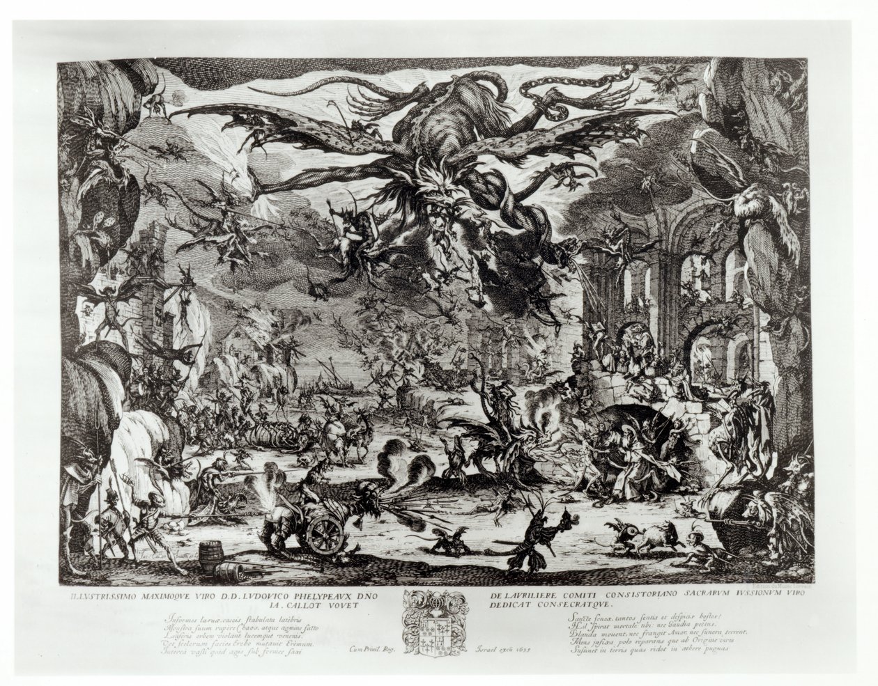 Die Versuchung des Heiligen Antonius, 17. Jahrhundert von Jacques Callot