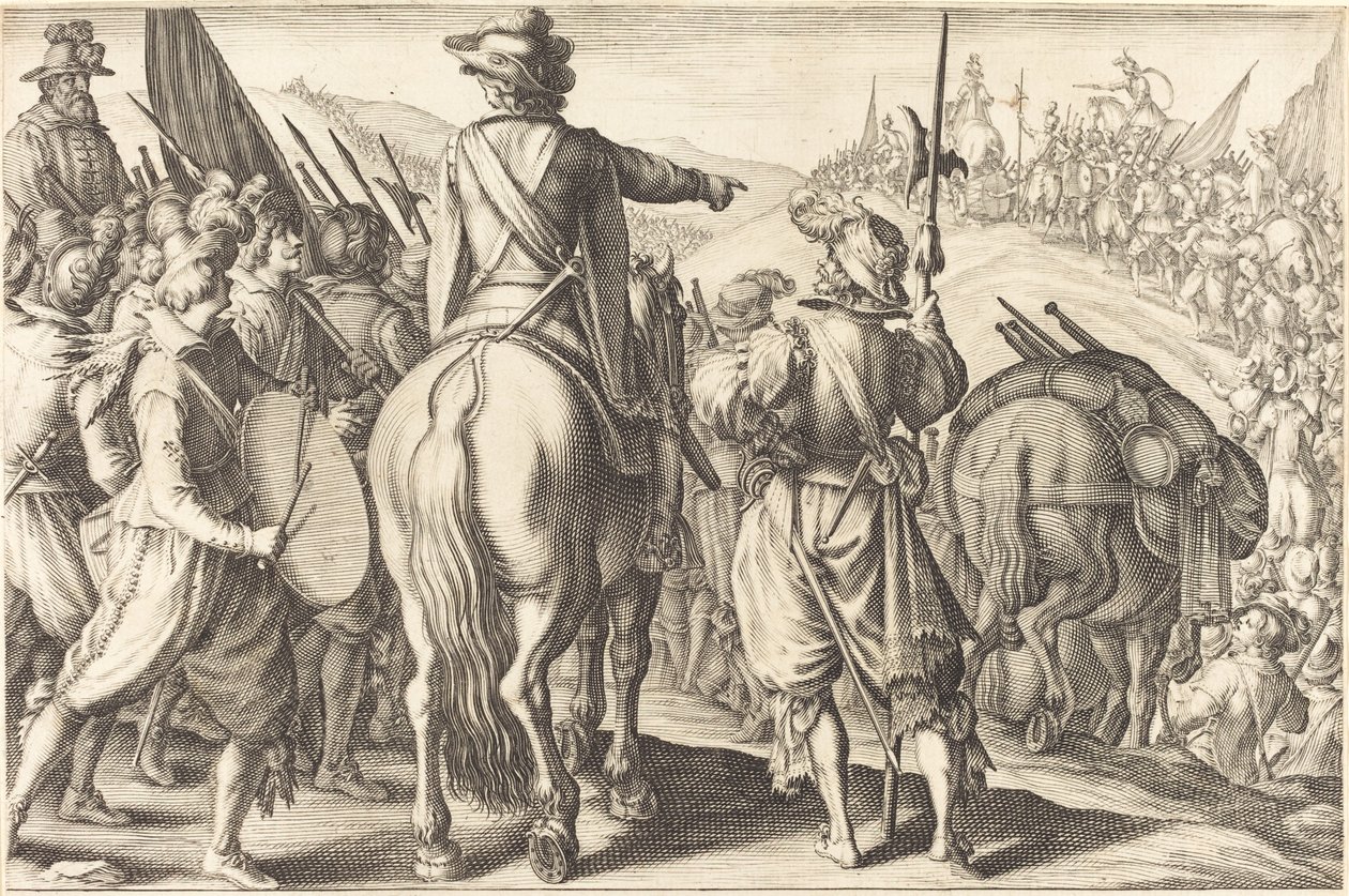 Die Truppen auf dem Marsch, ca. 1614 von Jacques Callot