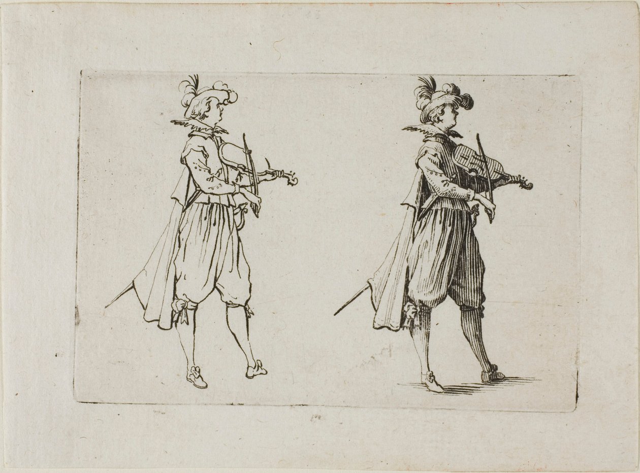 Der Geigenspieler, aus Die Caprices von Jacques Callot
