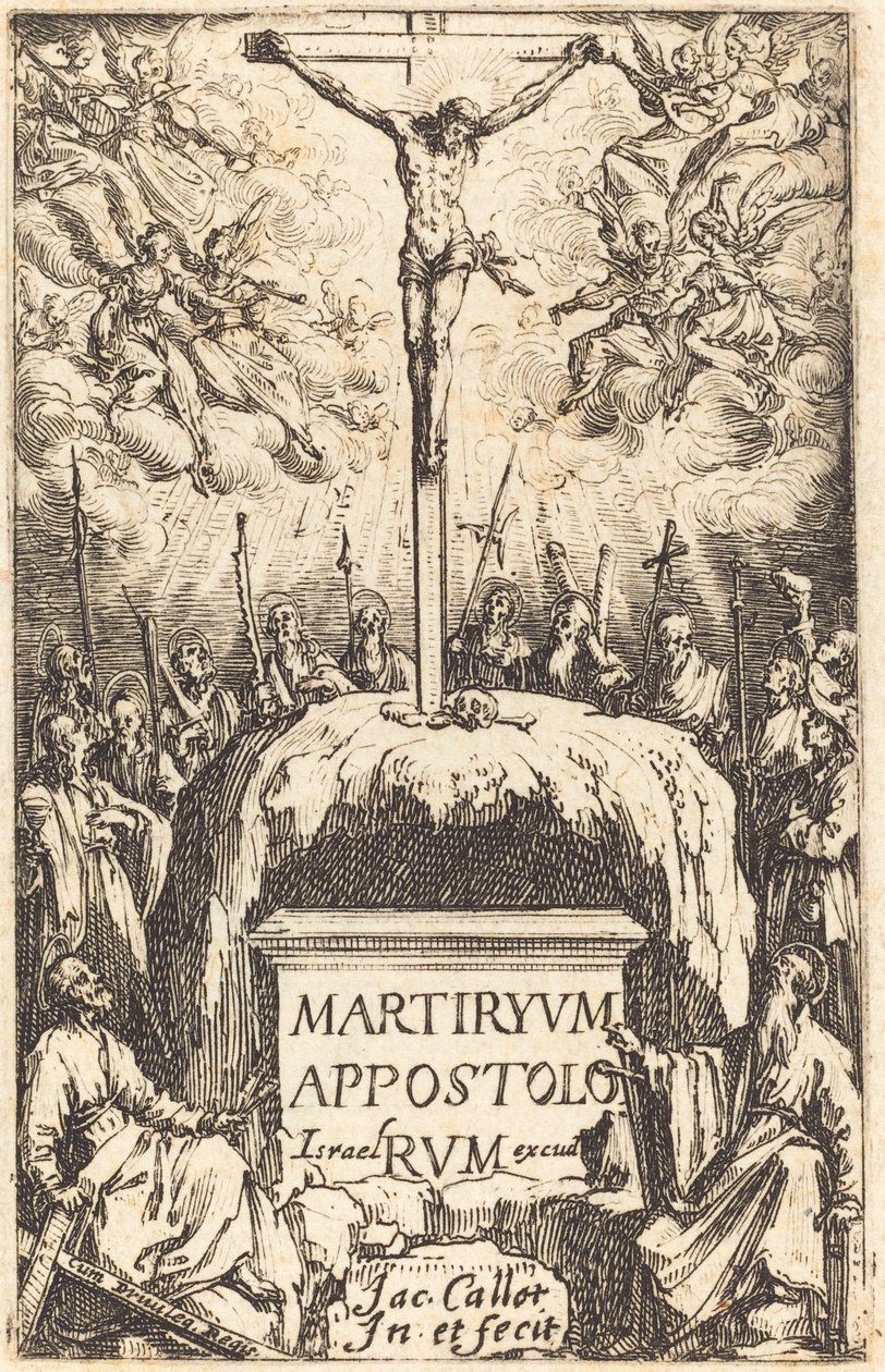 Titelseite für "Die Märtyrertode der Apostel" von Jacques Callot