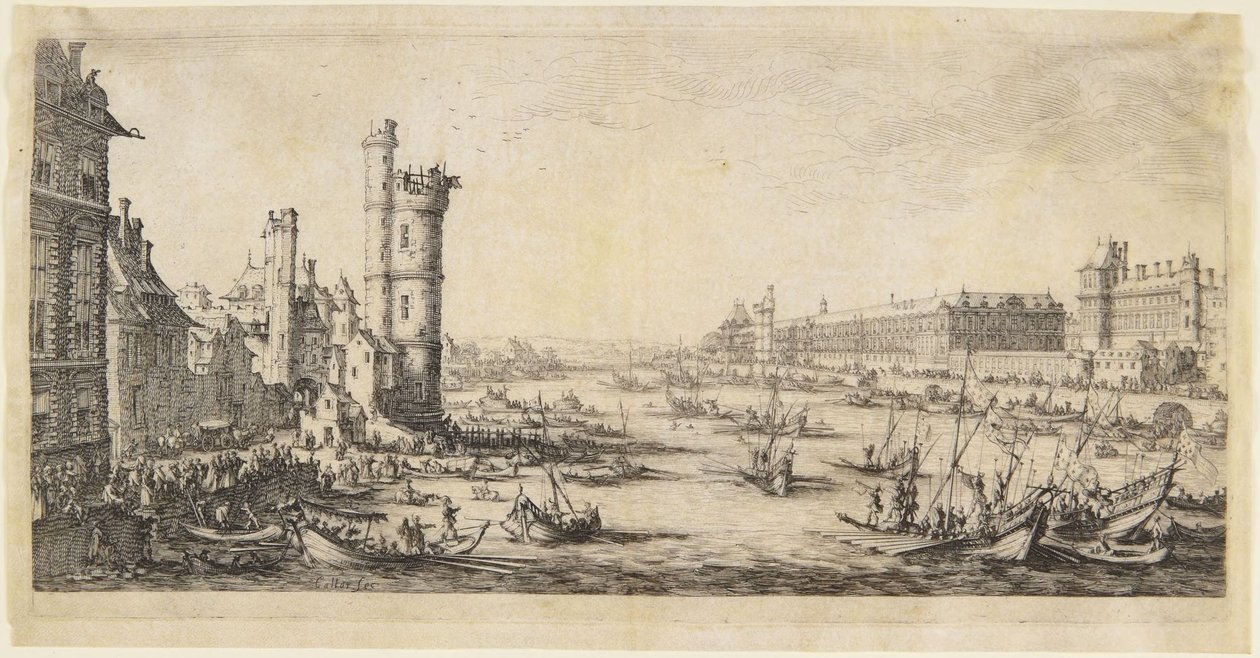 Ansicht des Louvre von Jacques Callot