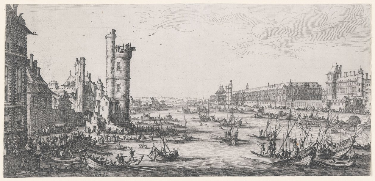 Ansicht des Louvre von Jacques Callot