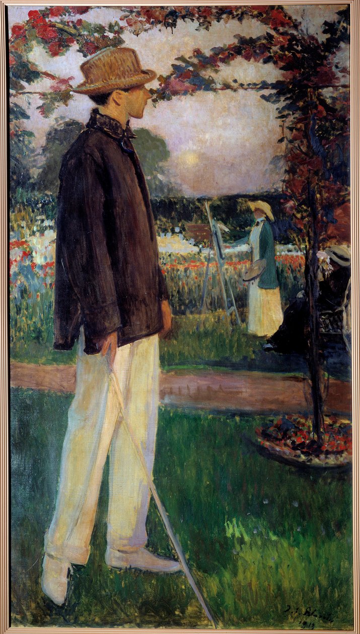 Ganzkörperporträt von Jean Cocteau (1889-1963) Schriftsteller von Jacques Emile Blanche