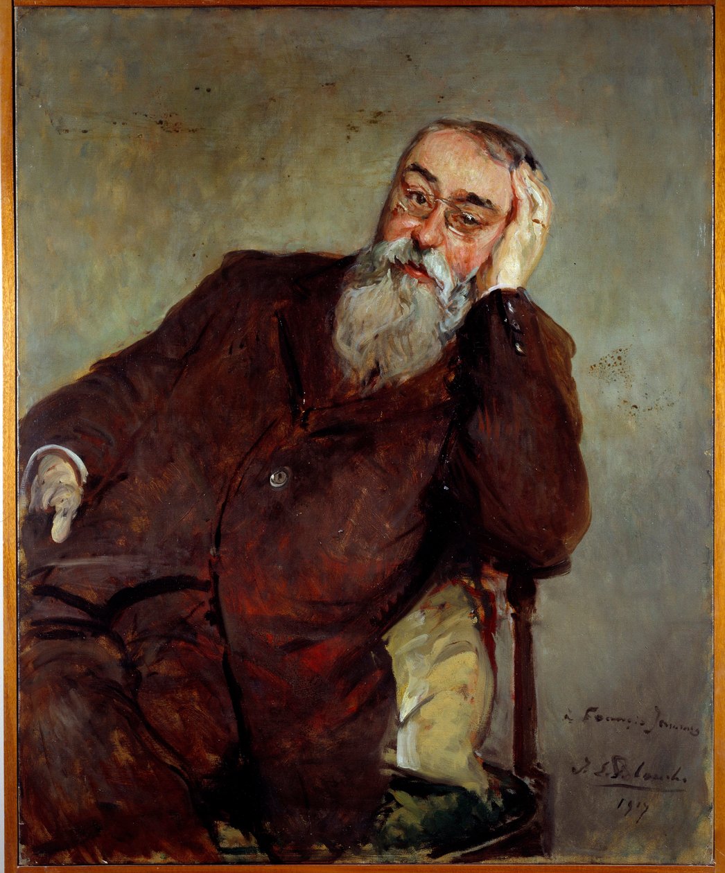 Studie für das Porträt von Francis Jammes (1868-1938) von Jacques Emile Blanche