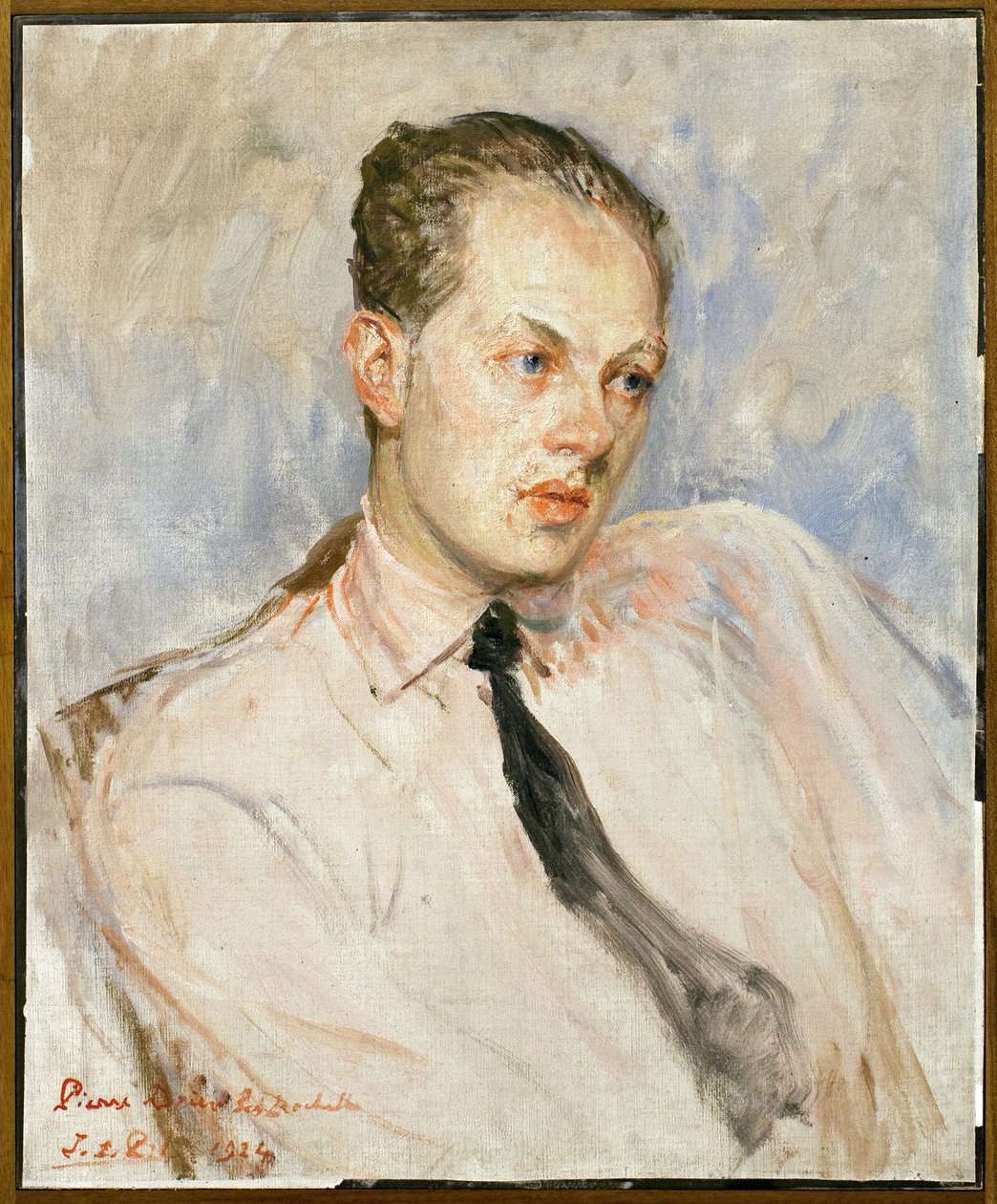 Studie für das Porträt von Pierre Drieu La Rochelle (1893-1945) von Jacques Emile Blanche