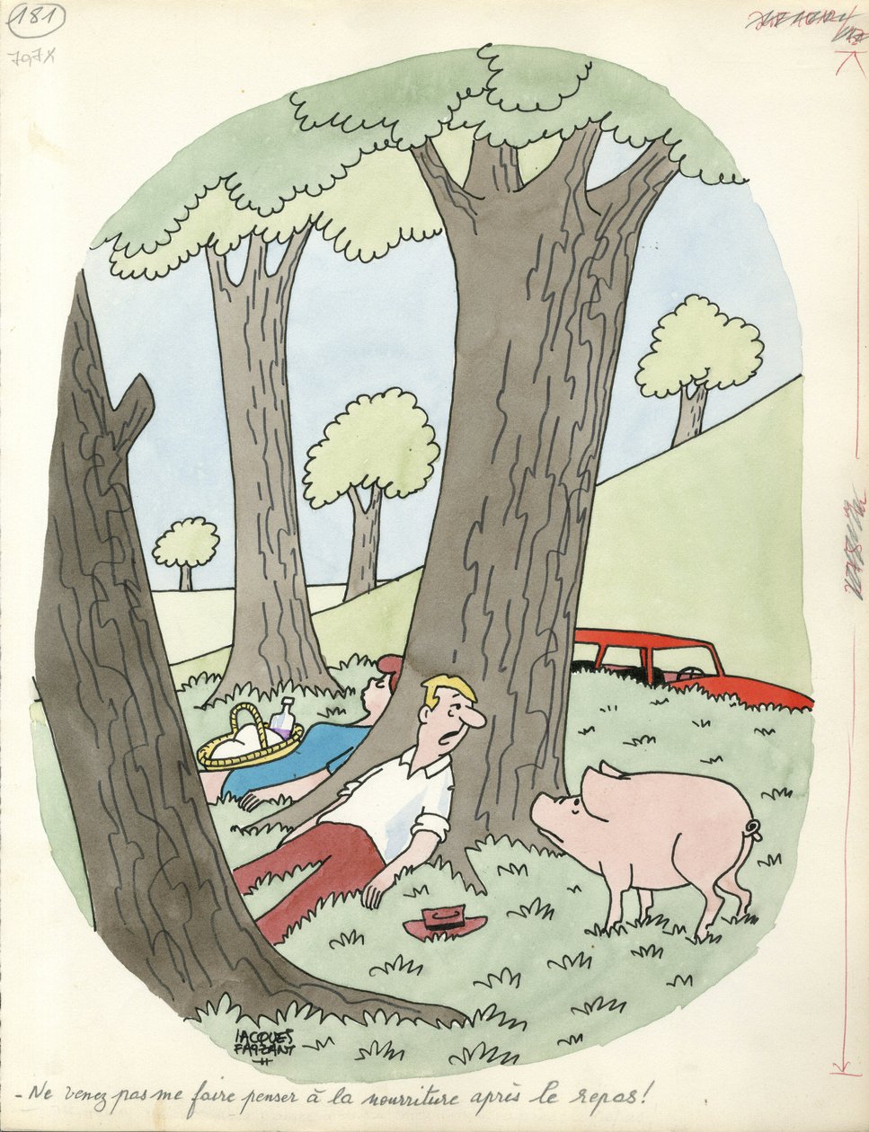 Tage Frankreichs, Satirisch in Farben von Jacques Faizant
