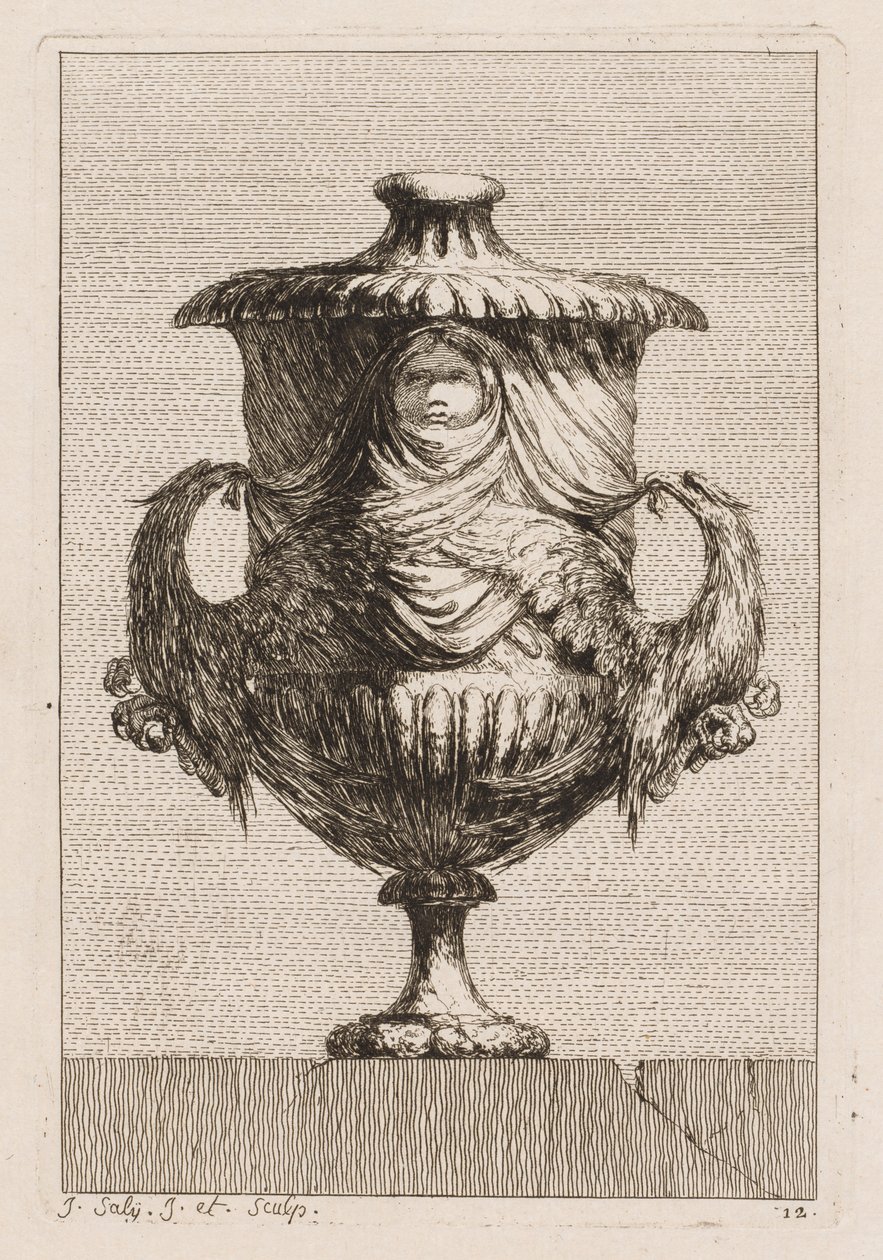 Suite von Vasen: Platte 12, 1746 von Jacques Francois Joseph Saly