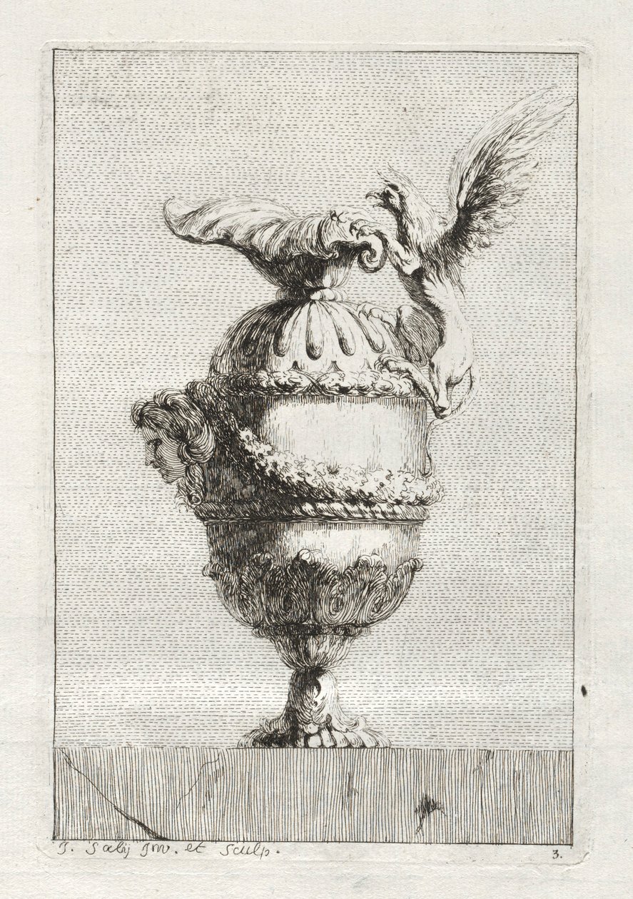 Suite von Vasen: Platte 3, 1746 von Jacques Francois Joseph Saly