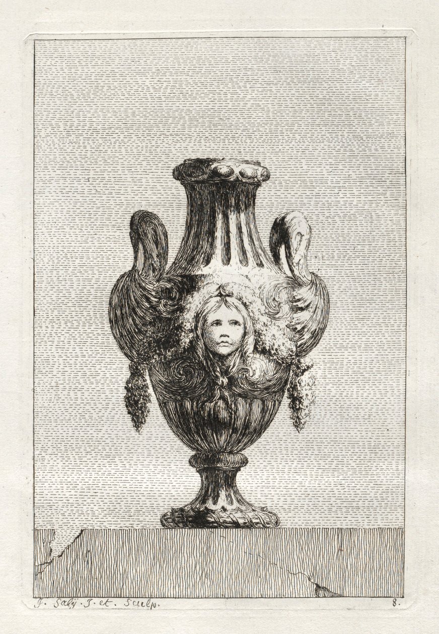 Suite von Vasen: Tafel 8, 1746 von Jacques Francois Joseph Saly