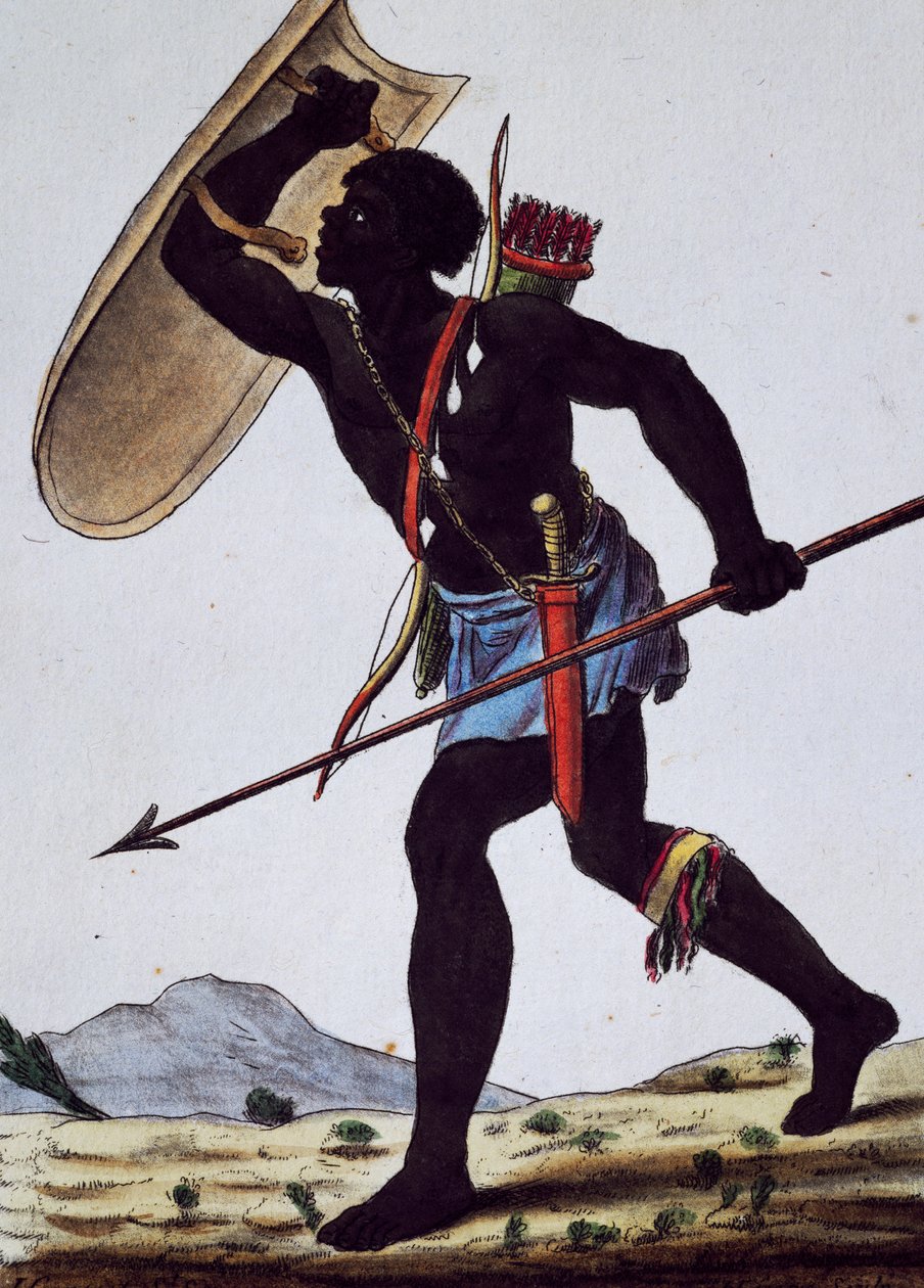 Juida-Krieger, Afrika, Stich aus 