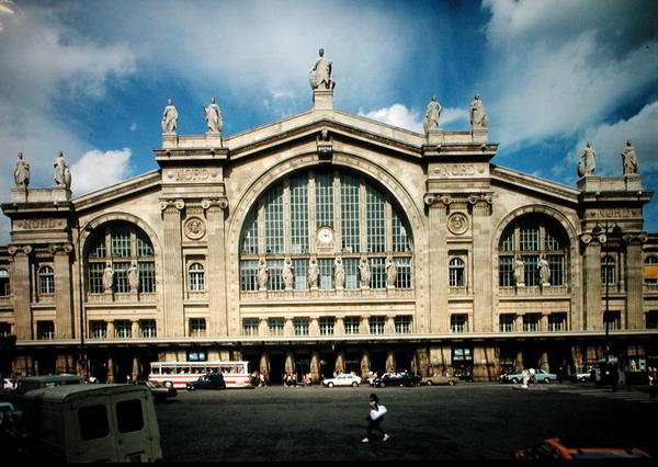 Ansicht der Fassade des Gare du Nord, erbaut 1861-63 von Jacques Ignace Hittorff