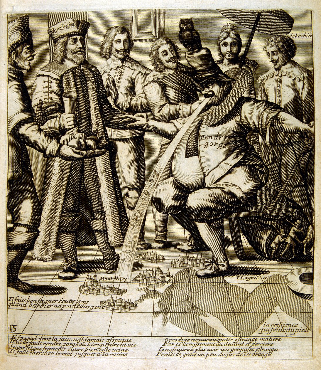 Illustration von Fabeln von Jean de La Fontaine (Gravur) von Jacques Lagniet