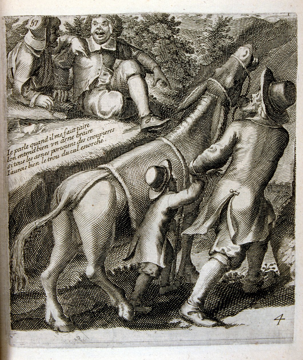Illustration von Fabeln von Jean de La Fontaine (Gravur) von Jacques Lagniet