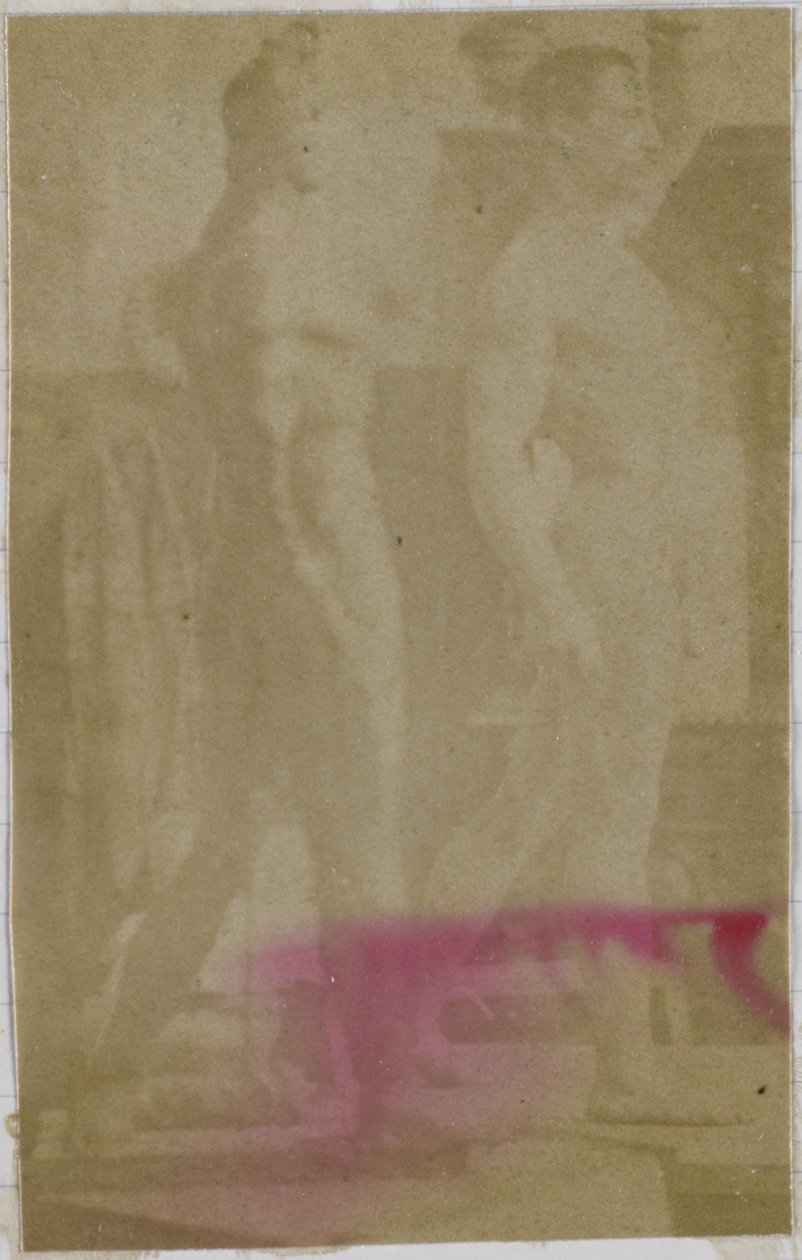Studie eines männlichen Aktmodells, aufrecht stehend und von der Seite gesehen, im Atelier von Jacques de Lalaing von Jacques Lalaing (attributed to)