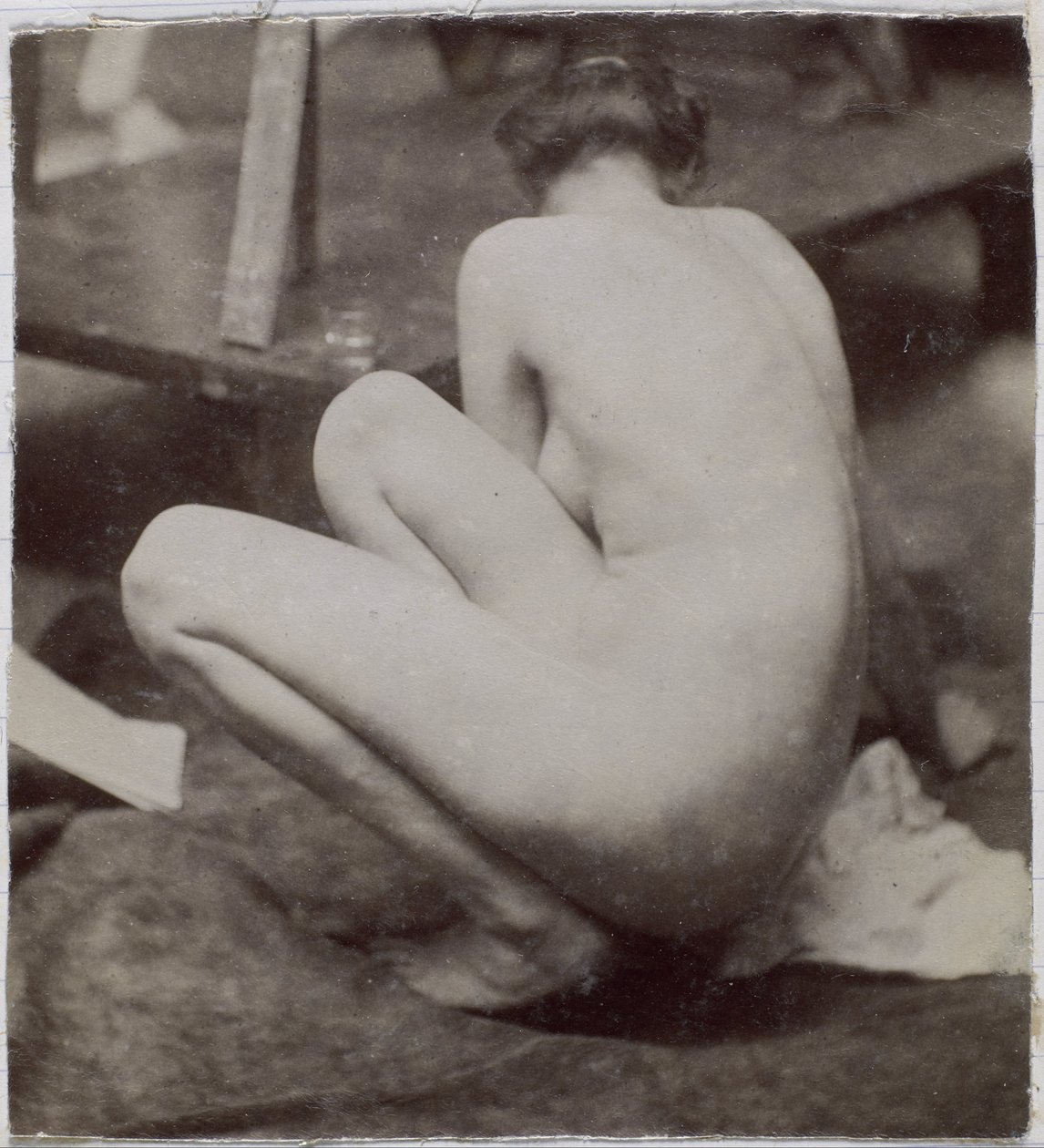 Studie eines weiblichen Aktmodells, von hinten gesehen, im Atelier von Jacques de Lalaing von Jacques Lalaing (attributed to)