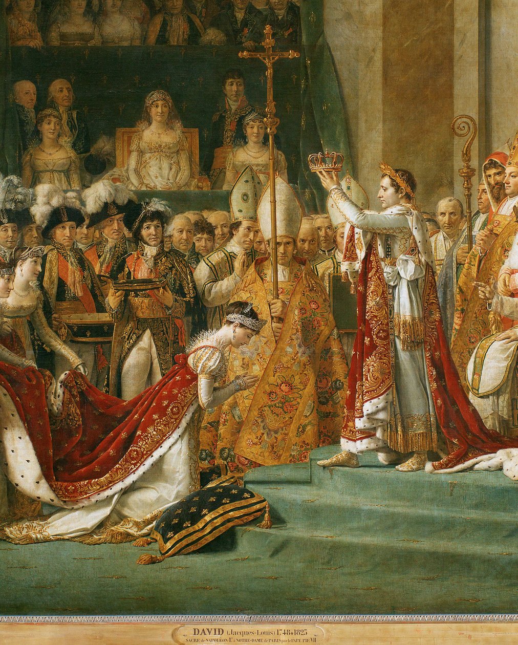 Krönung von Napoleon I., Kaiserin Josephine kniet vor Napoleon von Jacques Louis David