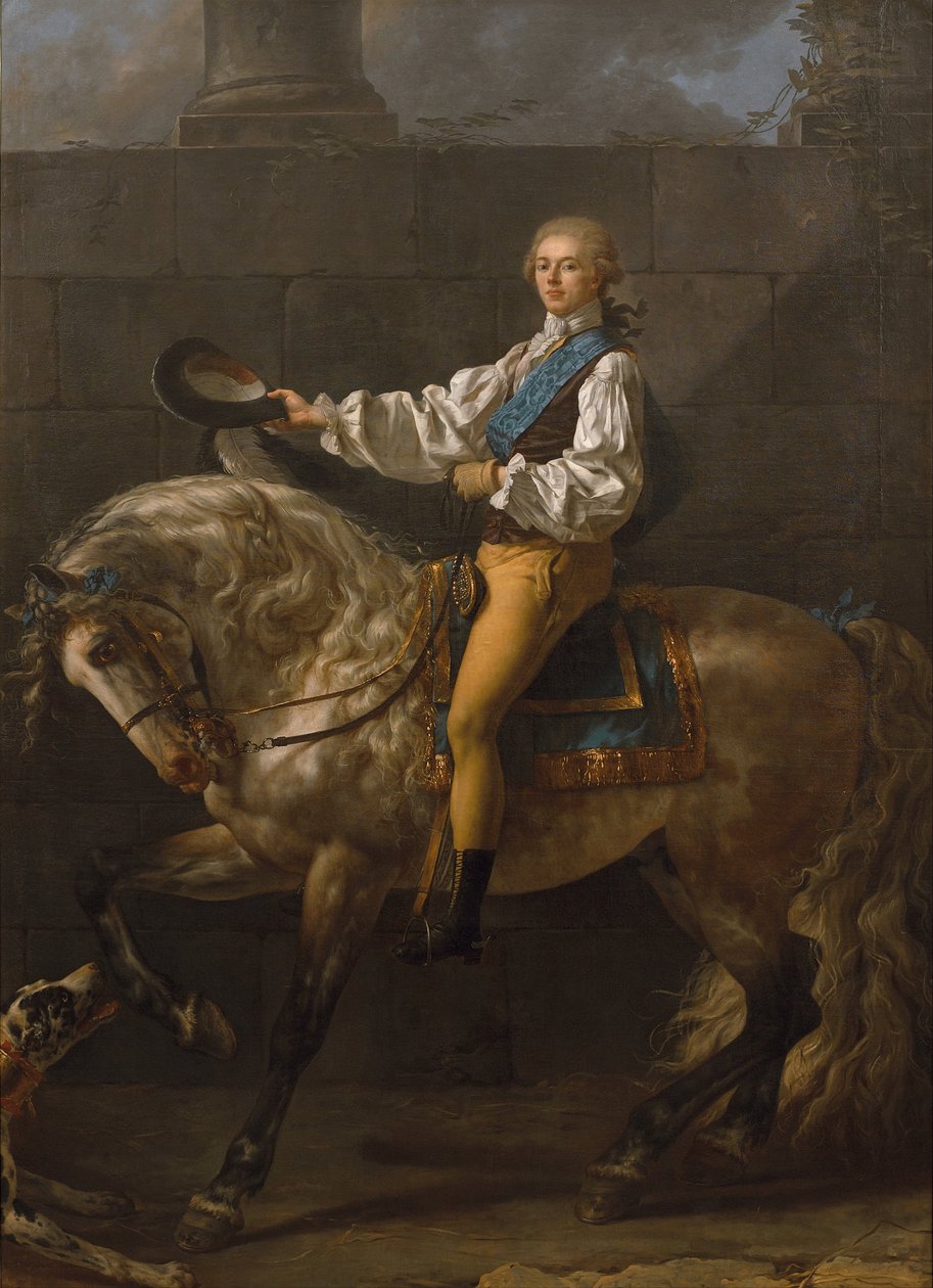 Reiterporträt von Stanislaw Kostka Potocki 1755-1821 von Jacques Louis David