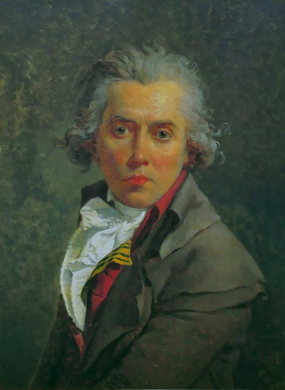 Selbstporträt mit drei Kragen von Jacques Louis David