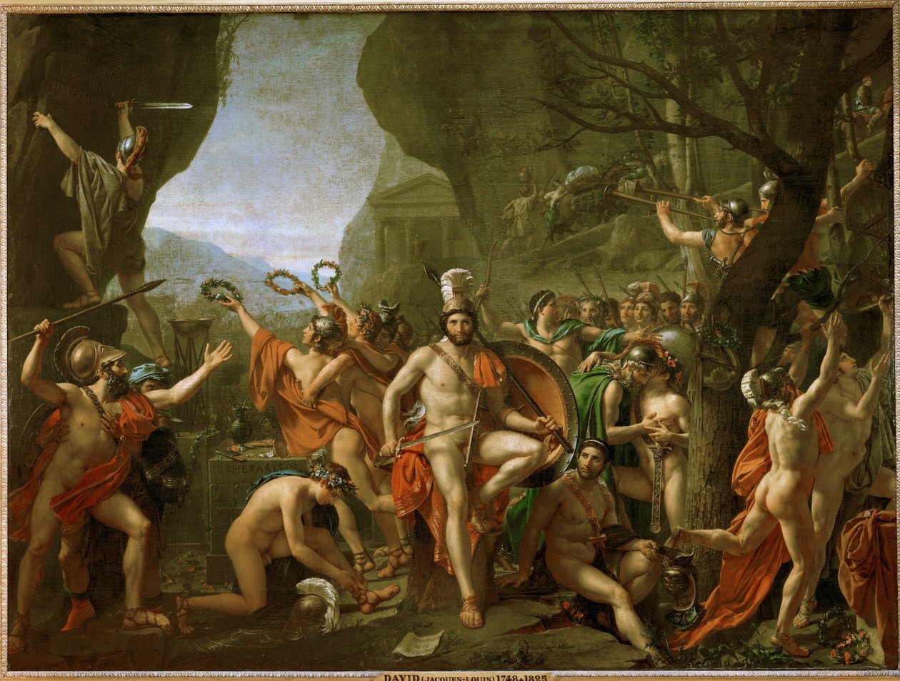 Leonidas bei den Thermopylen von Jacques Louis David