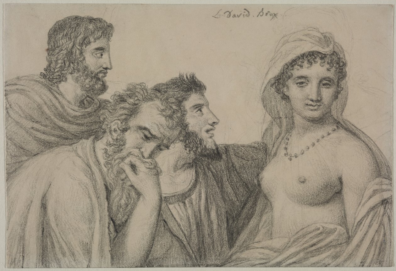 Phryne vor den Richtern, um 1816-1820 von Jacques Louis David