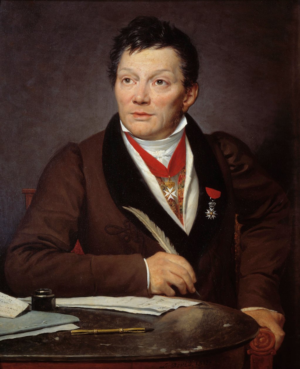 Porträt von Alexandre Lenoir (1761-1839), Archäologe und Kurator des Musée des Monuments français von Jacques Louis David